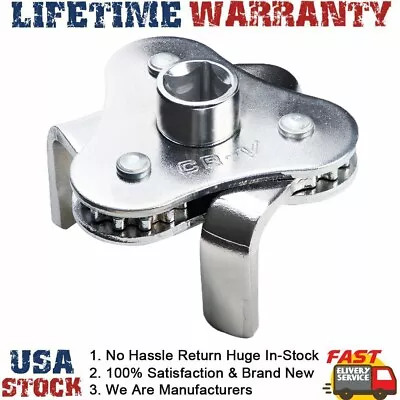 Top Universal Heavy Duty Two Way Oil Filter Wrench Removal Tool Fully Adjustable • $13.59