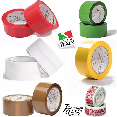 Colour Fragile Strong Packing Tape Cellotape Packaging White/Red Etc 48MM X 60M • £5.29