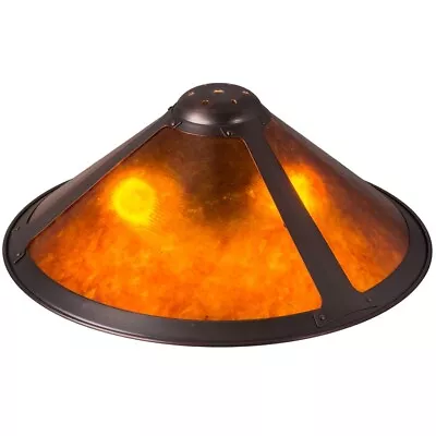 Meyda Lighting 17'W Van Erp Amber Mica Shade Amber Mica - 21177 • $129.99