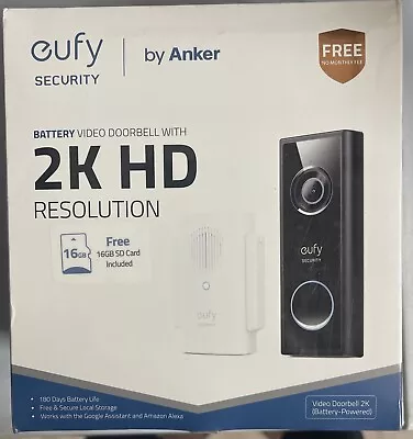 New Eufy Security Wireless Video Doorbell 2K HD Resolution Free Shipping • $59.99