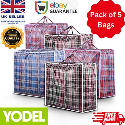 5X XL  Jumbo Laundry Zipped Reusable Large Strong Shopping Storage Bag • £11.87