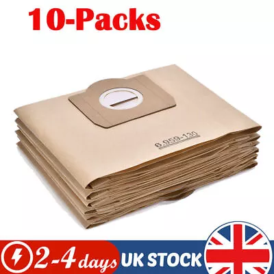10 Packs Dust Bags 6.959-130.0 For Karcher WD3 WD3P MV3 Wet & Dry Vacuum Cleaner • £10.99