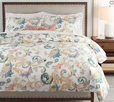 Pottery Barn Claudia Organic Cotton Duvet Cover Full/Queen W/Matching Shams • $85