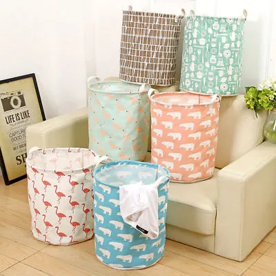 £8.54 • Buy Cartoon Baby Kid Toys Storage Canvas Bags Bear Laundry Basket Drawstring Bags