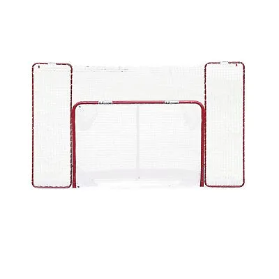 EZGoal Hockey Folding Pro Goal With Backstop And Targets 2-Inch Red/White • $218.80