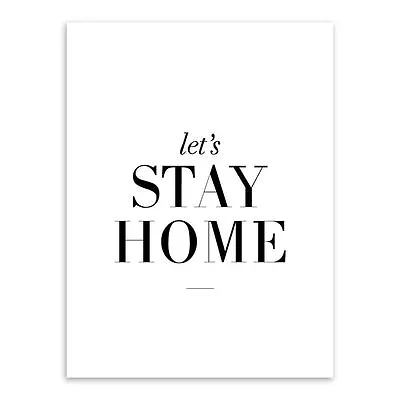 £4.06 • Buy Let's Stay Home Quotes / 100% Quality Canvas Make Your House More Beautiful!