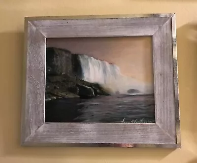 Niagara Falls Original Mixed Media Painting Frame • $420