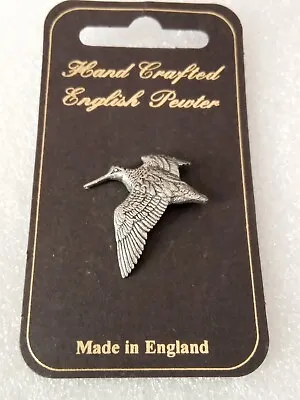 Woodcock Pewter Pin Brooch - AR BROWN - English Pewter - Signed. • £5.99