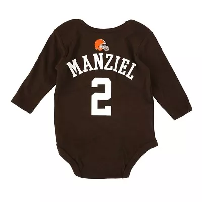 Johnny Manziel NFL Cleveland Browns Brown Infant Jersey Long Sleeve Creeper • $9.99