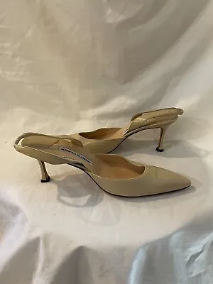 Manolo Blahnik Leather Slingback 38.5 • $125