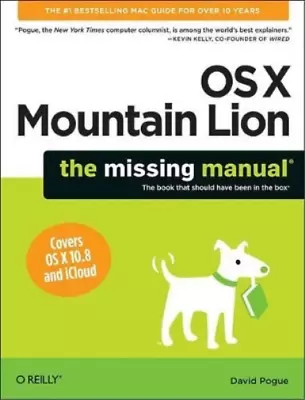 David Pogue Mac OS X Mountain Lion: The Missing Manual (Paperback) • $44.96