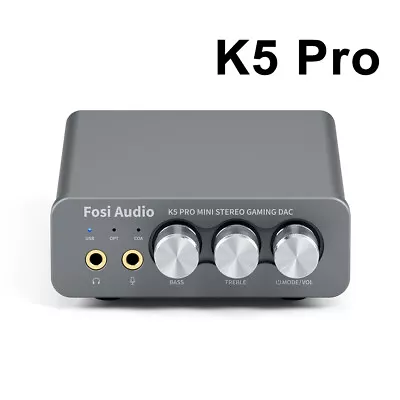 Fosi Audio K5 Pro DAC Headphone Amplifier HF Stereo DAC Converter RCA/3.5MM AUX • $67.99