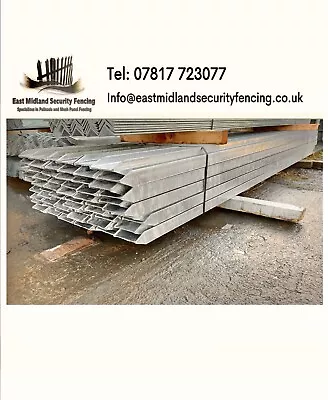 Steel Palisade Security Fencing Posts For 2.0m Palisade In Galvanised Finish • £40