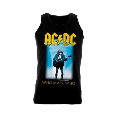AC/DC - WHO MADE WHO BLACK Tank Vest Mens XX-Large • £18.11