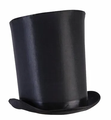 Tall Black Top Hat Magician Steampunk Ringmaster Extra Tall Costume Accessory • $24.95