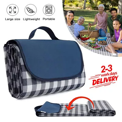 Picnic Blanket Extra Large Soft Rug Waterproof Mat Outdoor Camping Oxford Cloth • $24.90