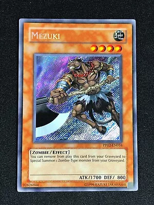  Yugioh Mezuki Pp02-en016 Secret Hp/creases • $12.99