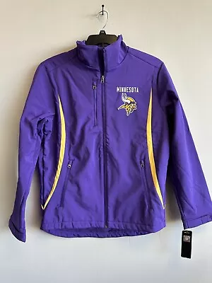 Minnesota Vikings Shell Zip Up Jacket W/ Fleece Interior NEW Mens NFL • $55.99