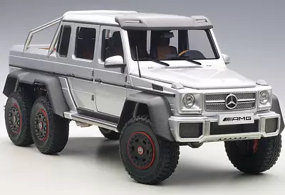 1/18 AUTOart Mercedes-Benz G63 AMG 6x6 Silver Car Model 76301 • $239.95