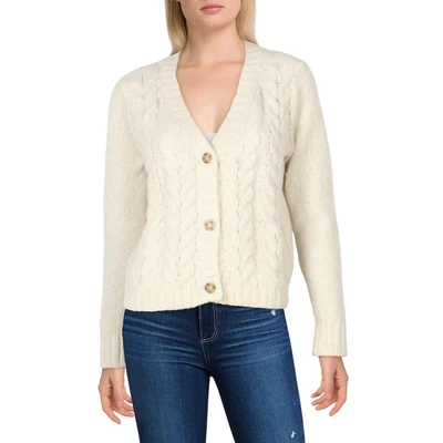 $10.09 • Buy Vero Moda Womens V-Neck Cable Knit Button-Up Cardigan Sweater Top BHFO 5001