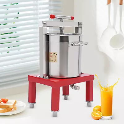 13.25L Fruit Press Honey Presser Stainless Pressing Plate Cider Wine Press Tool • $179.55