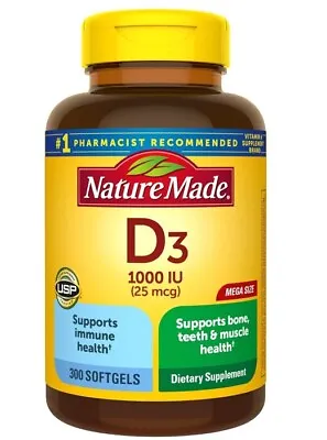 Nature Made Vitamin D3 1000 IU 25mcg Liquid Softgels - 300 Count • $14.59