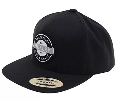 HURLEY Underground Men’s Snapback Hat Cap • Black • Adjustable Fit HIHM0129 NEW • $21.95