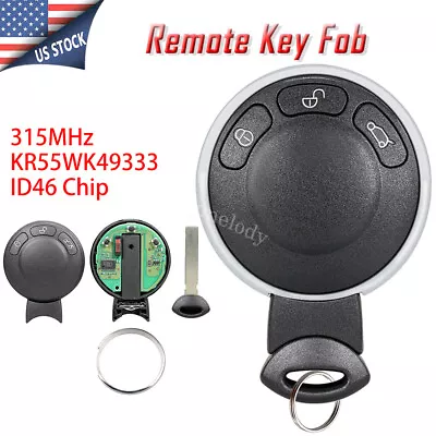 For 2007 2008 2009 2010 2011 2012 2013 2014 Mini Cooper Remote Key Fob 3 Button • $15.89