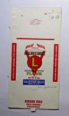 $18 • Buy LARGE Vintage Paper Sack Bag - FLOUR, GALVESTON MILLS, GRETNA VA 1977