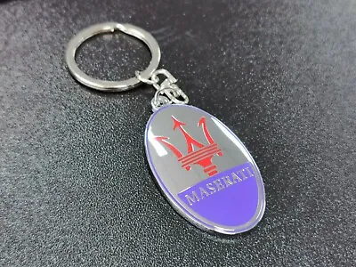 Maserati Logo Stainless Keyring Key Ring Key Chain • $9.95