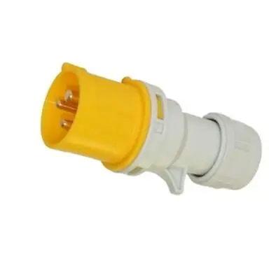 Trailing Plug 16 Amp 3 Pin 110V Coupler Yellow Site Ceeform IP44 Outdoor 16A NEW • £7.99