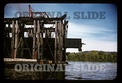 Orig 1959 Slide - Milwaukee Road Pontoon Bridge Prairie Du Chien WI Wisconsin • $8.99