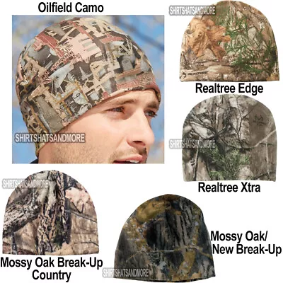 POLAR FLEECE Camo BEANIE MossyRealtree XtraEdgeOilfield Hunting Hat Unisex • $9.80