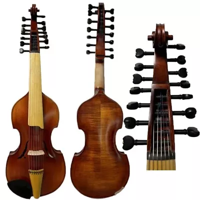 Old Model Flames Maple 7×7 Strings Viola D'Amore 16 Professional Sound #15671 • $699