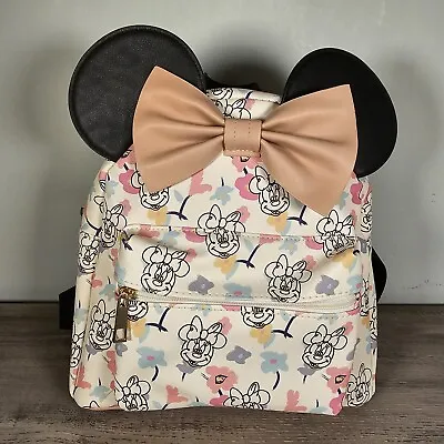 Disney Minnie Mouse Ears Mini 10” Backpack Miniature Small Pink White • $19.99