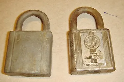 Vintage 2 Padlocks Yale Pin Tumbler  US Navy Chicago Lock Co   No Key • $24.55