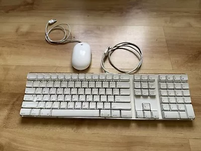 Apple A1243 Keyboard And A1152  Mouse Wired IMac Mac Pro Mac Mini Computer White • £40