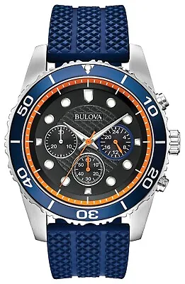 Bulova Men's Quartz Chronograph Multi Dial Stainless Steel Watch 43mm 98A205 • $134.99