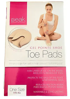 $9.99 • Buy Gel Pointe Shoe Toe Pads Peak Enhanced One Size Ballet Dance Class 2 Pack New