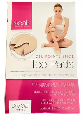 $9.99 • Buy Gel Pointe Shoe Toe Pads Peak Enhanced One Size Ballet Dance Class 2 Pack New