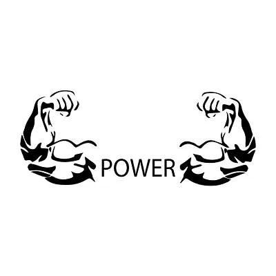 2x Muscle Power Vinyl Decal Car Truck Bumper Window Room Wall Stickers Removable • $3.79