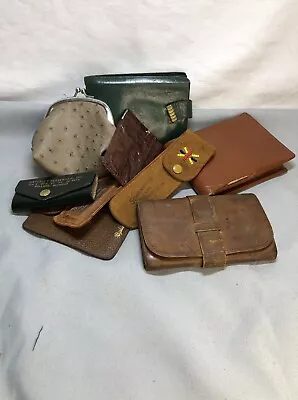 Very Vintage Lot Of 9 Coin Purses Wallets Nail File Holders & Key Caddy • $6