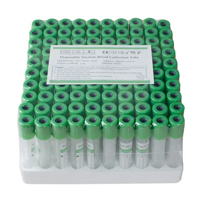 $24.99 • Buy Carejoy Sodium Heparin Blood Collection Tubes Vacuum 12x75mm 3mL 100pcs