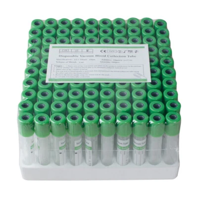 $24.99 • Buy Carejoy Sodium Heparin Blood Collection Tubes Vacuum 12x75mm 3mL 100pcs