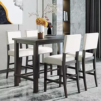 6-Piece Counter Height Set-1 Table With Shelf 4 Chairs And Bench For Dining... • $767.60