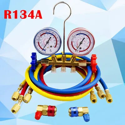 Air Vacuum Pump HVAC A/C Refrigeration AC Manifold Gauge Set R134a R502a NEW • $49.89