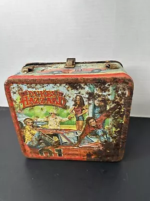 Vintage 1980 The Dukes Of Hazzard Metal Lunch Box No Thermos Rusted • $29.99