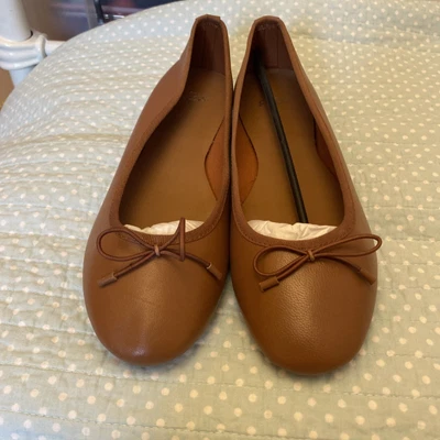 £44 • Buy Apiedi Tan Brown Leather Flat Ballet Pump 40 /7