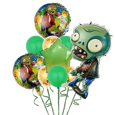 10pcs Plants VS Zombies Foil Balloon Set Party Supplies Kids Birthday Decoration • $13.99