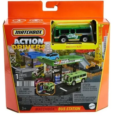 £13.99 • Buy Matchbox Action Drivers Bus Station Playset Official Mattel